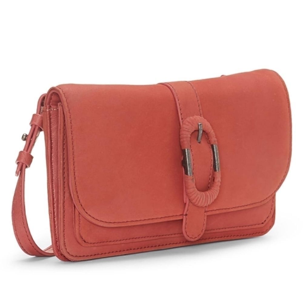 Lucky Brand Ason Genuine Leather Coral crossbody bag NWT